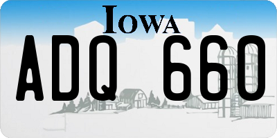 IA license plate ADQ660