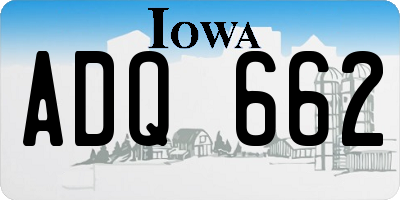 IA license plate ADQ662