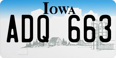 IA license plate ADQ663