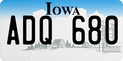IA license plate ADQ680