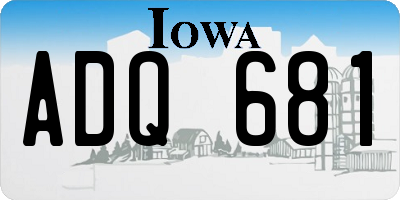 IA license plate ADQ681