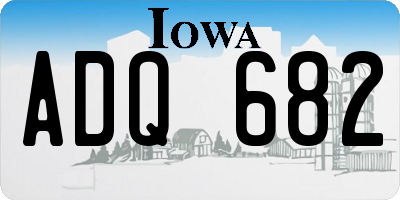 IA license plate ADQ682