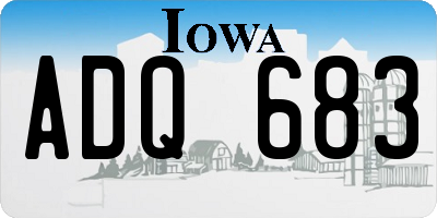 IA license plate ADQ683