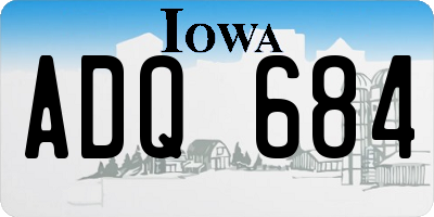 IA license plate ADQ684