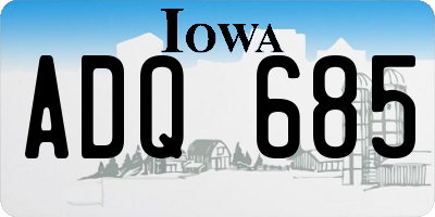 IA license plate ADQ685