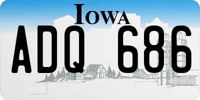 IA license plate ADQ686