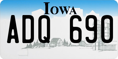 IA license plate ADQ690