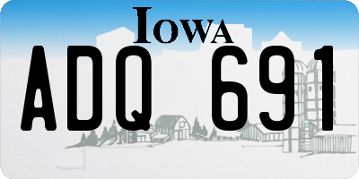 IA license plate ADQ691