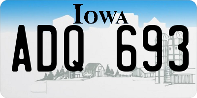 IA license plate ADQ693