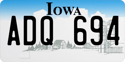 IA license plate ADQ694