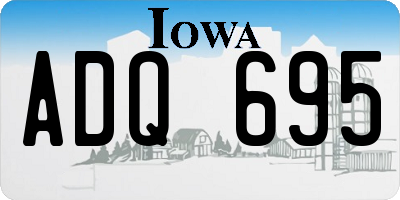 IA license plate ADQ695
