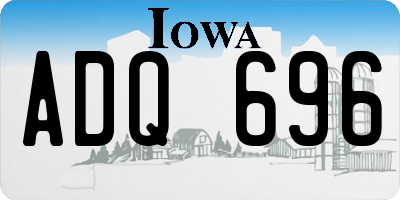 IA license plate ADQ696