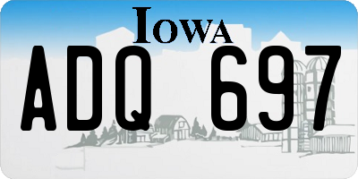 IA license plate ADQ697