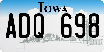 IA license plate ADQ698