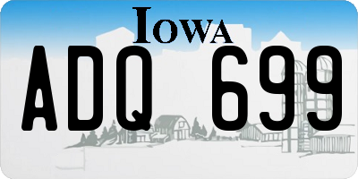 IA license plate ADQ699