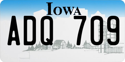 IA license plate ADQ709