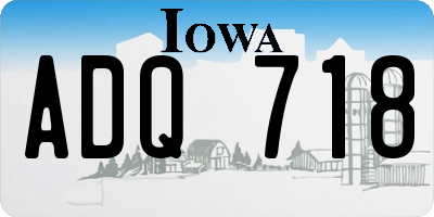 IA license plate ADQ718