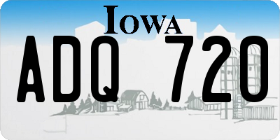 IA license plate ADQ720