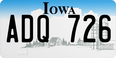 IA license plate ADQ726