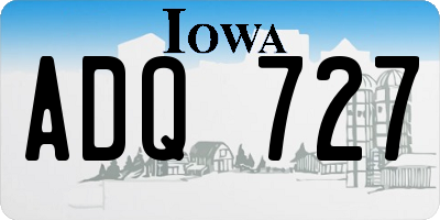 IA license plate ADQ727