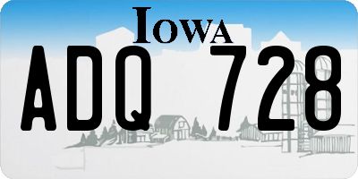 IA license plate ADQ728