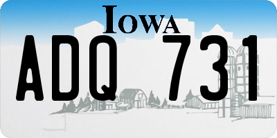 IA license plate ADQ731