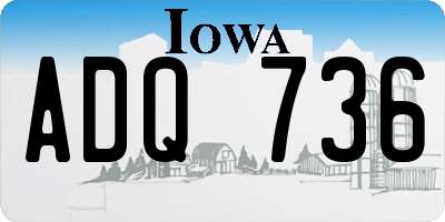 IA license plate ADQ736