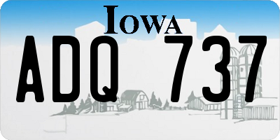 IA license plate ADQ737