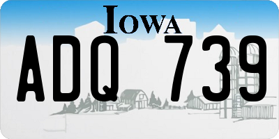 IA license plate ADQ739