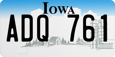 IA license plate ADQ761