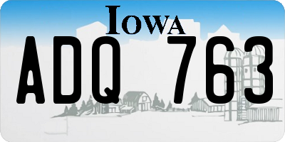 IA license plate ADQ763