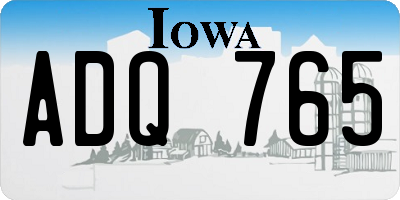 IA license plate ADQ765