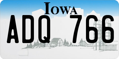 IA license plate ADQ766