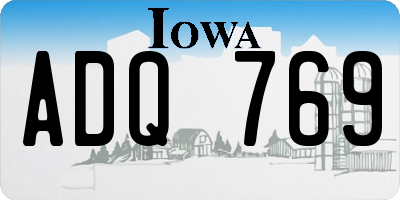 IA license plate ADQ769