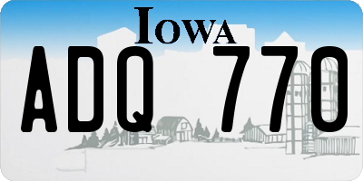 IA license plate ADQ770