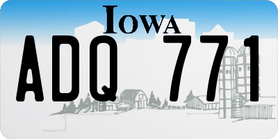 IA license plate ADQ771