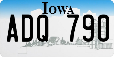 IA license plate ADQ790