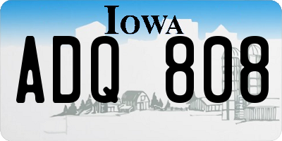 IA license plate ADQ808