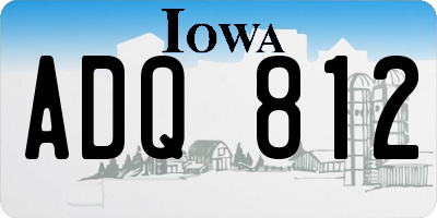 IA license plate ADQ812