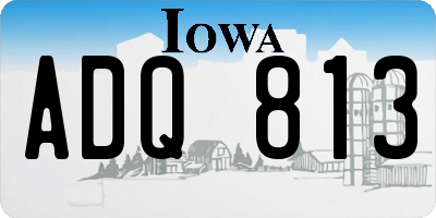 IA license plate ADQ813