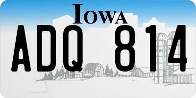 IA license plate ADQ814
