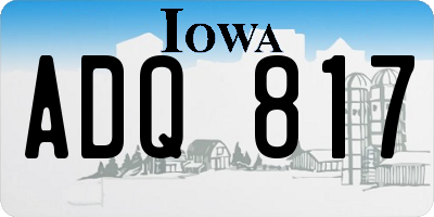 IA license plate ADQ817
