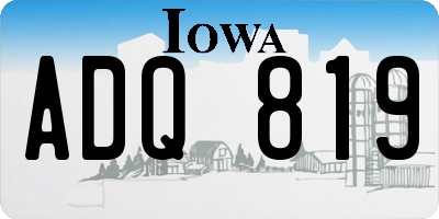 IA license plate ADQ819