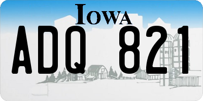 IA license plate ADQ821