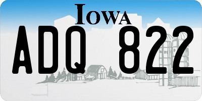IA license plate ADQ822