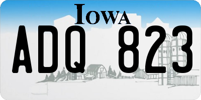 IA license plate ADQ823