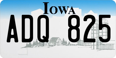 IA license plate ADQ825