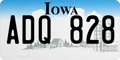 IA license plate ADQ828