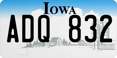 IA license plate ADQ832
