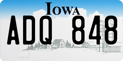 IA license plate ADQ848
